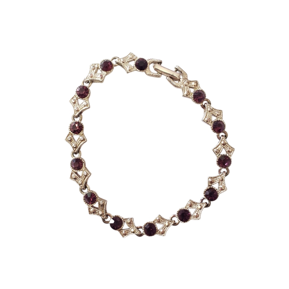 Vintage purple Rignstones bracelet